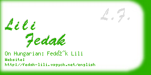 lili fedak business card